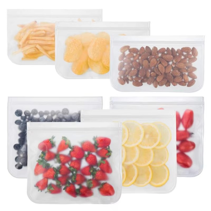Food Z - 1/2/3/4pcs Wadah Penyimpanan Makanan Silikon, Kantong