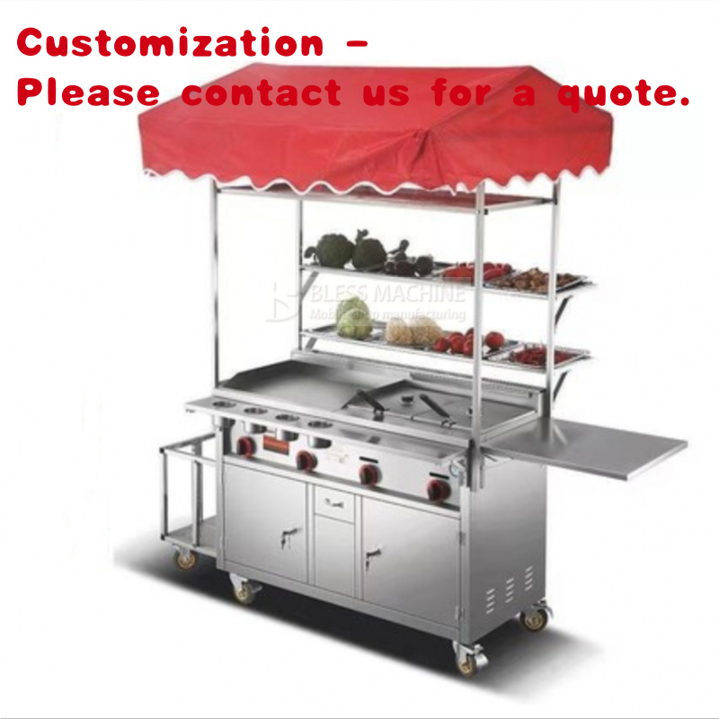Food Snacks To Sell - Gerobak Jajanan Keliling Multifungsi Stainless Steel,