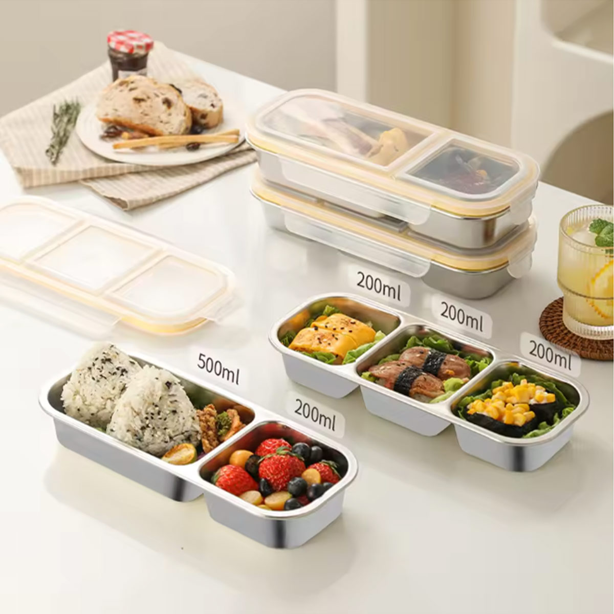 Kotak Makan Bento 3 Komparteme - Food Snacks For Weight Loss ulasan dan harga