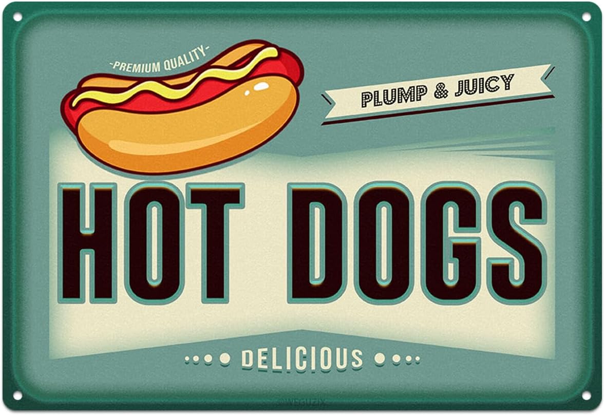 Papan Logam Hot Dog Lucu Berga - Food Snacks Corner ulasan dan harga